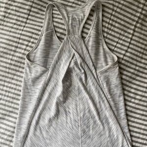 White and Gray Lululemon crossover tank top